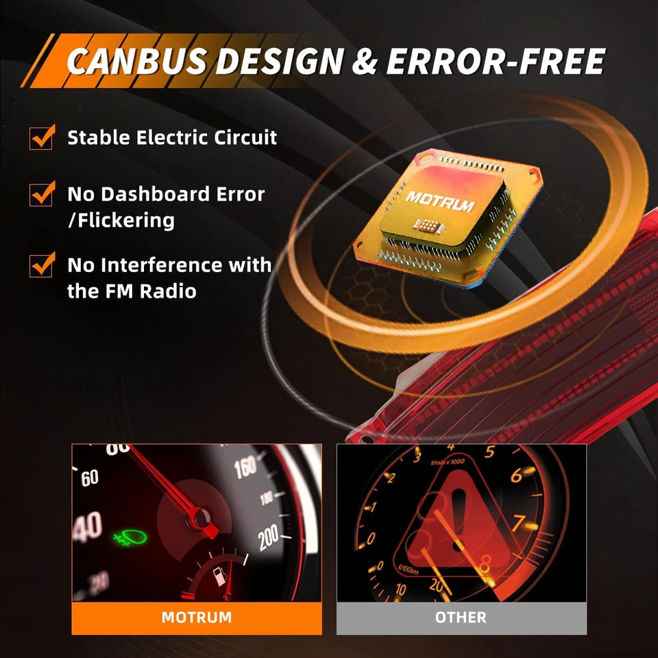 2X Full Red LED Tail Brake Light Lamp Lenses For 1966 Chevy Chevelle & Malibu - Image 3 of 4