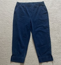 D Co Denim and Company Elastic Waist Pants - Blue "Denim", Pull on - Small - EUC