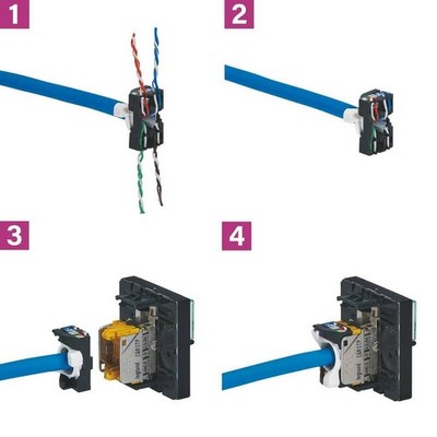Legrand RJ45-Datendose Netzwerkdose Einsatz Kategorie 6 FTP Grau Plexo New - Neu