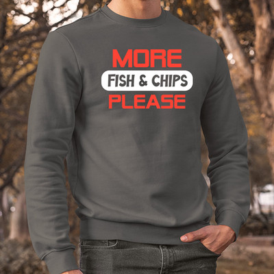 Mehr Fisch & Chips Bitte Sweatshirt Lustig Lebensmittel Street Essen Fries Lover