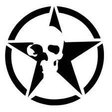 2 x Skull Tank Aufkleber Retro Old School für Harley Suzuki Chopper Bike Stern 