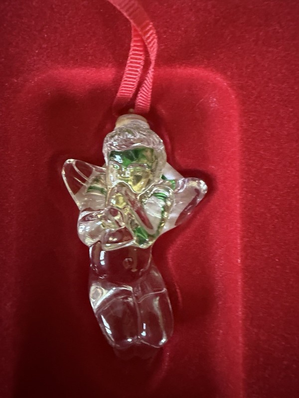 Marquis by Waterford Crystal Cherub Christmas Ornament Angel 3" Decorative w/Box