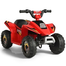 6V Kids Electric Quad ATV 4 Wheels Ride On Toy for Toddlers Forward Reverse Red