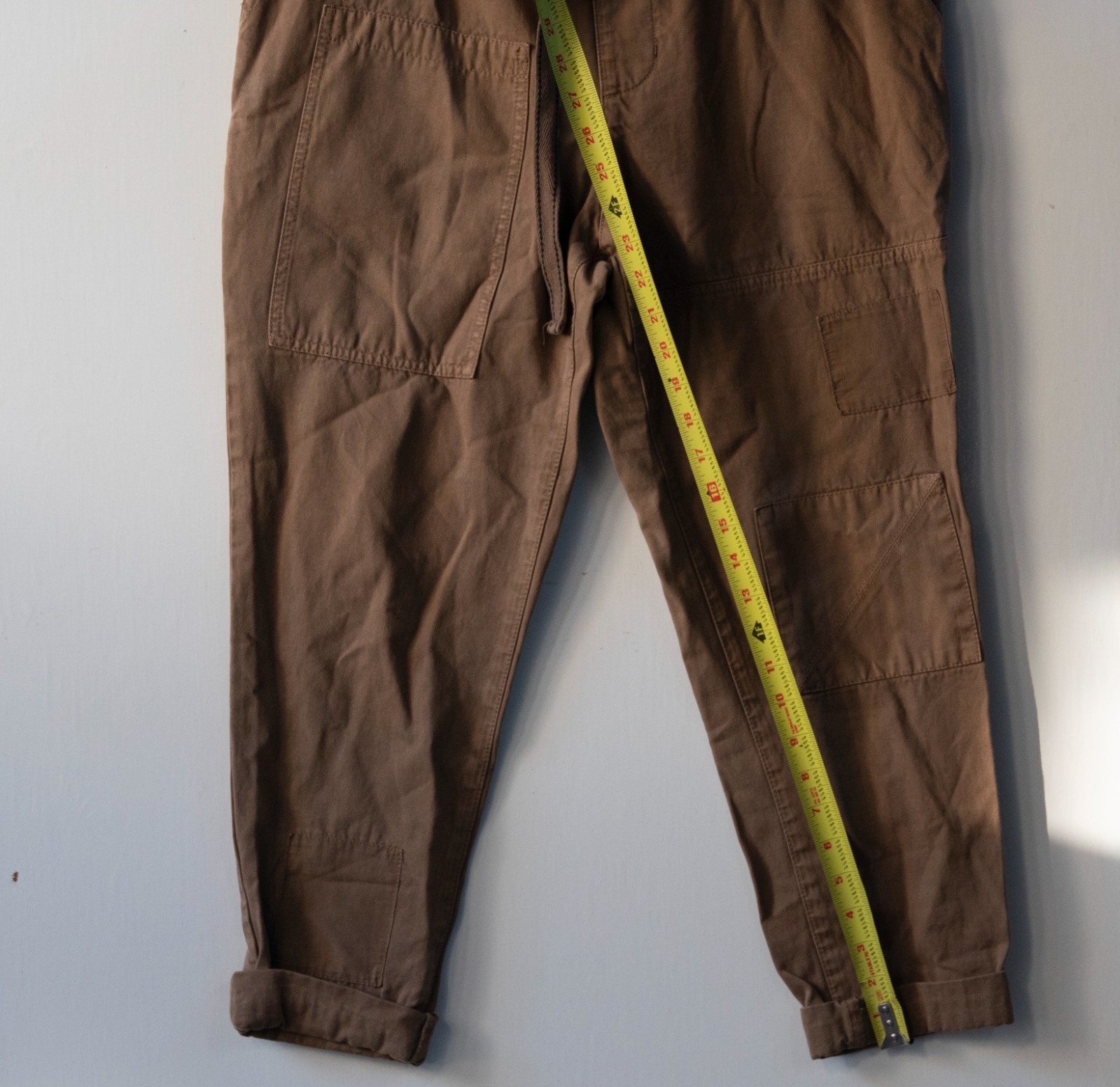 Zara Basic Z1975 Canvas Patch Joggers Womens Size… - image 3