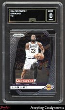 2024-25 Panini Prizm Monopoly #43 LeBron James LAKERS GMA 10 GEM MINT