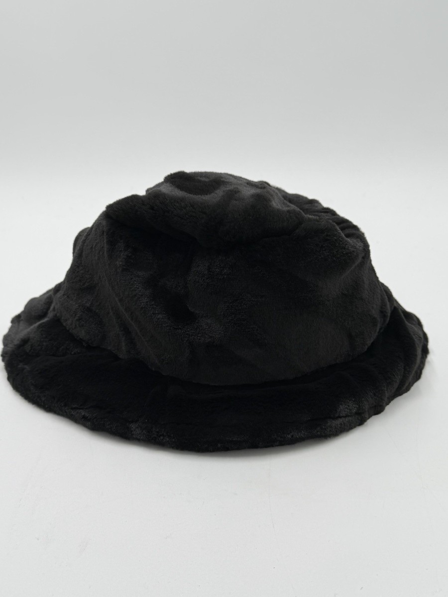 Nike Apex Faux Fur Bucket Hat Black Adult Unisex Large Plush Soft