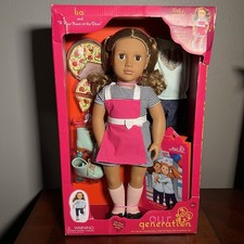 Our Generation Isa with Storybook  Outfit 18" Posable Cooking Doll