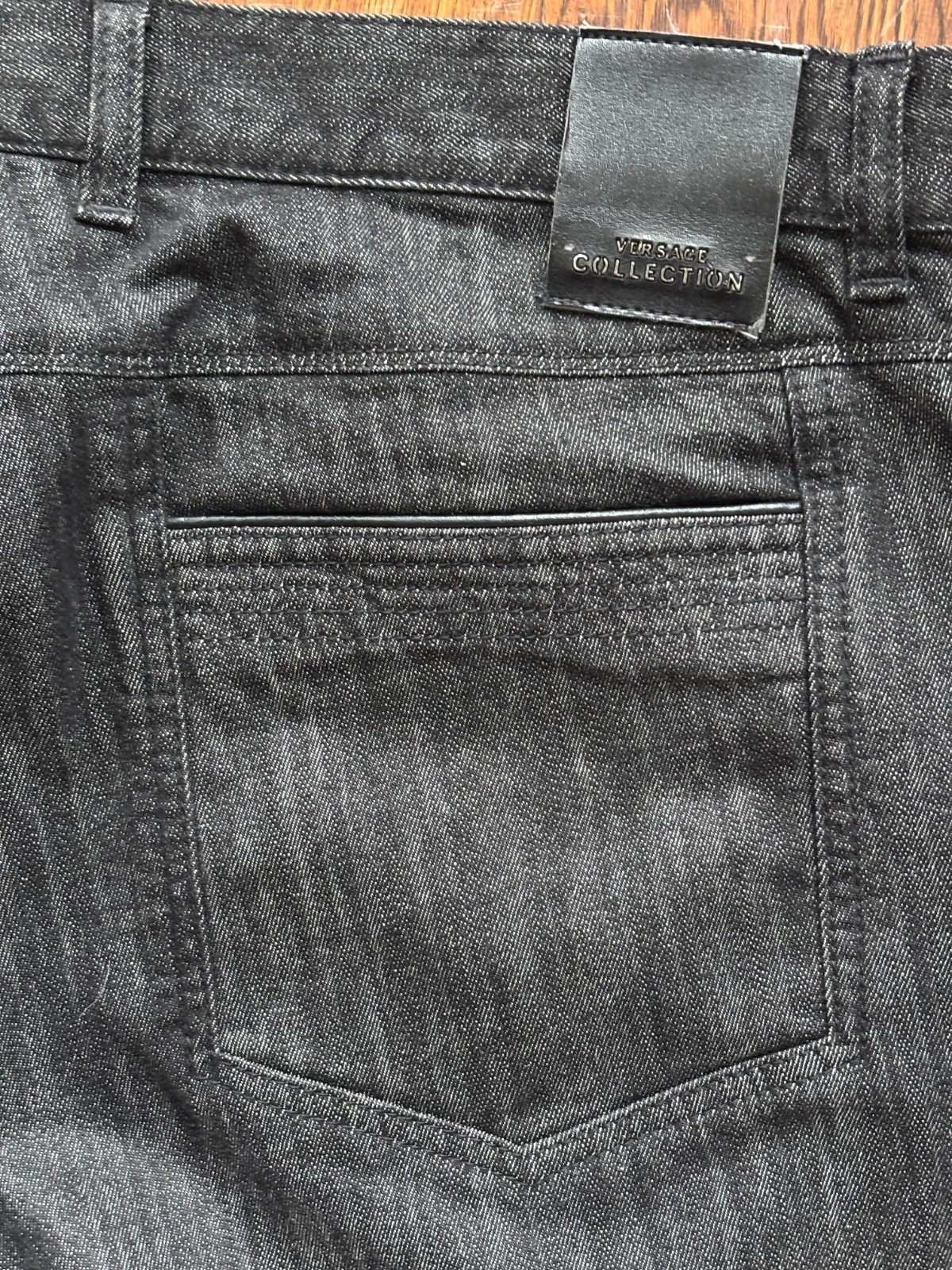 New NOS Versace Collection "City" Fit Black Denim Jeans Y2K Mens Size 38 NWOT thumbnail 5