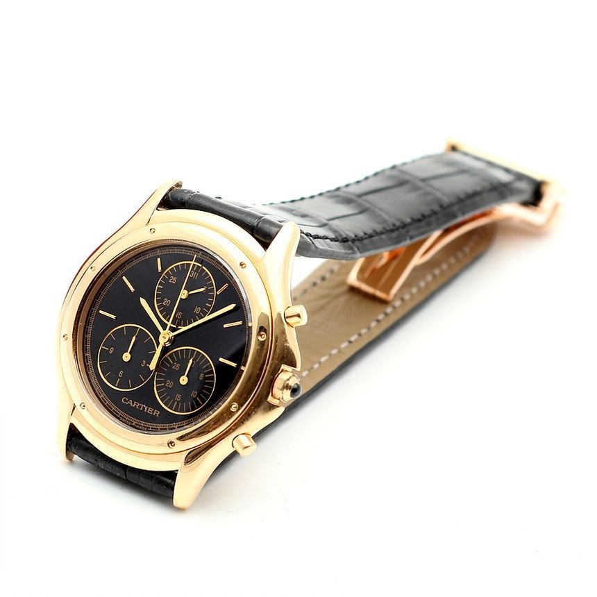 Cartier Cougar Chrono Chrono Gold 33 Large Black W3500851 Men's Unisex 138161467 thumbnail 16