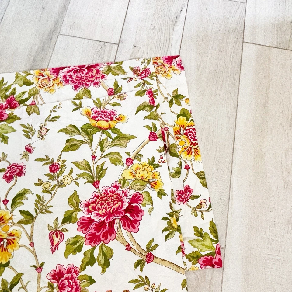 POTTERY BARN Set Of 2 Pink Yellow Peony JACOBEAN Standard Pillow Shams 25” X 31” - Image 4 of 4