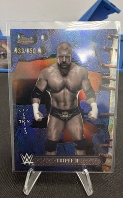 2025 Topps Chrome WWE X Cactus Jack - Triple H, Triple H #30 Blue Refractor /150