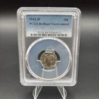 1942-D Mercury Silver Dime 10C PCGS Brilliant Uncirculated 90% Silver