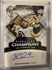 2019-2020 Upperdeck Premier Signature Champions  Brad Marchand Auto 22/25