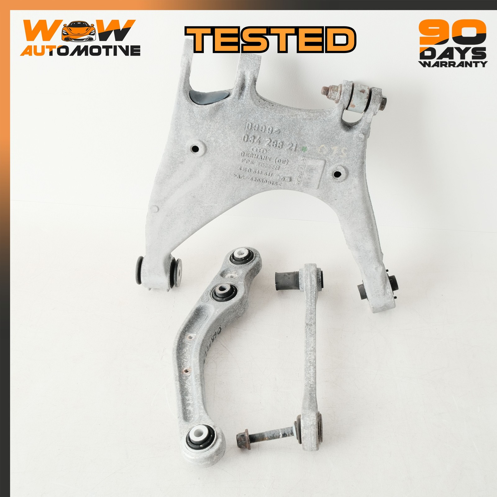 04-13 BENTLEY CONTINENTAL FLYING SPUR REAR LEFT SUSPENSION CONTROL ARM SET OEM