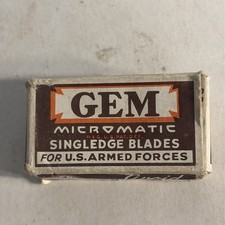 GEM Micromatic Singledge Razor Blades for the U.S. Armed Forces