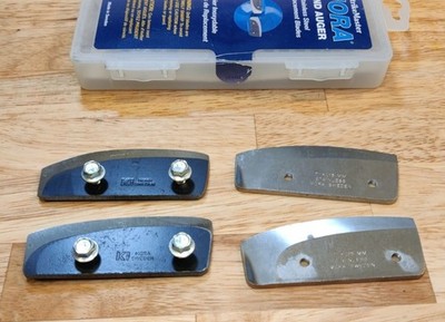 2 Sets Of 7  175mm Mora Sweden Ice Auger Blades Need Sharpening With Case-Parts