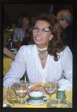 Sophia Loren Original 35mm Photo Transparency Candid 1980s Glamour event