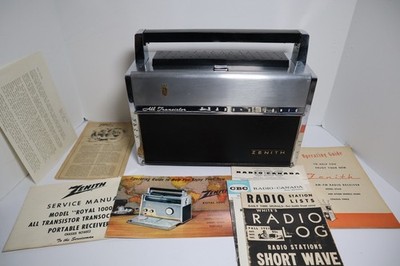 Vintage Zenith Royal 1000 Trans-Oceanic Shortwave Radio NMIB w/Manuals Nice