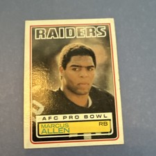 Topps 1983 Marcus Allen #294 Raiders Rookie NFL Football Card
