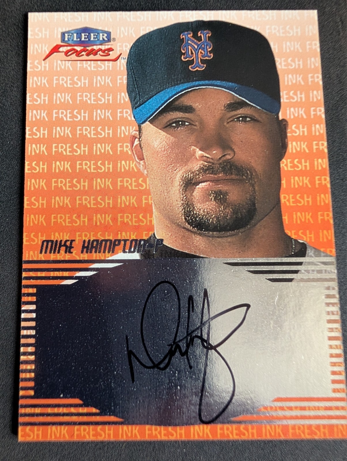 2000 Fleer Focus Mike Hampton Fresh Ink Autograph - New York Mets