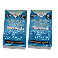 Learning Advantage  Double-Value Vertical Flash Cards - Multiplication  Divi...