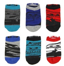 Disney Cars 3 Toddler Little Boys' Kids Character Ankle No Show Socks 6 Pairs