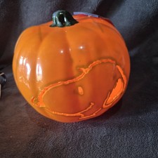 Halloween Peanuts Snoopy Light Up Jack O Lantern Pumpkin Plastic Works