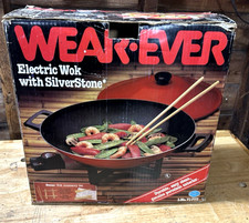 Vintage Electric  Wear Ever Wok Non stick Surface 71777 Made in USA