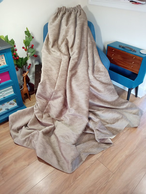 Maßanfertigung 230 cm T x 380 cm B 90'' x 150'' Klemmfalte Terrassentüren EINZELNER Vorhang 