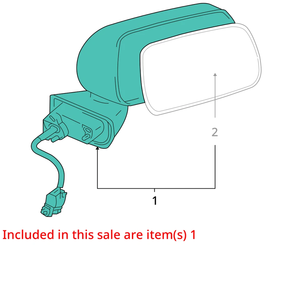 Espejo retrovisor eléctrico con visión lateral izquierda para conductor Mitsubishi Endeavor 2004-2011 RIJ60 Foto 3 de 4