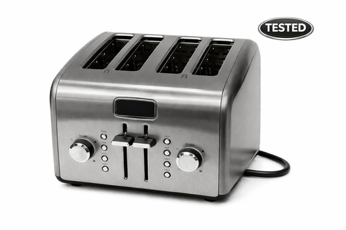 KitchenAid KMT422CU1 4 Slice Toaster Stainless Steel Working Unit Tested 1800W