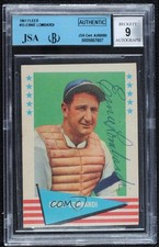 JSA Certified 1961 Fleer Baseball Greats Ernie Lombardi Encased by BGS HOF 0q3