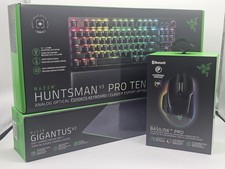 New Razer Huntsman Tenkeyless Basilisk v3 Pro Gigantus Keyboard Mouse Mat Bundle