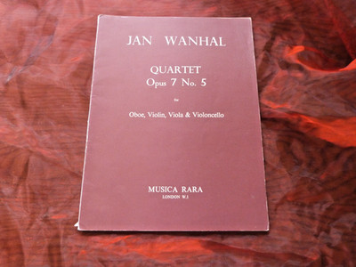 JAN WANHAL Quartet Opus 7 No. 5 für Oboe Violin Viola & Violoncello