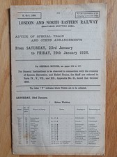 1926 LNER Special Train Notices 100 Years Old Booklet Southern Scottish Region.