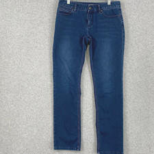 J Jill Jeans Womens 2P Blue Slim Straight Low Rise Stretch Med Wash Denim