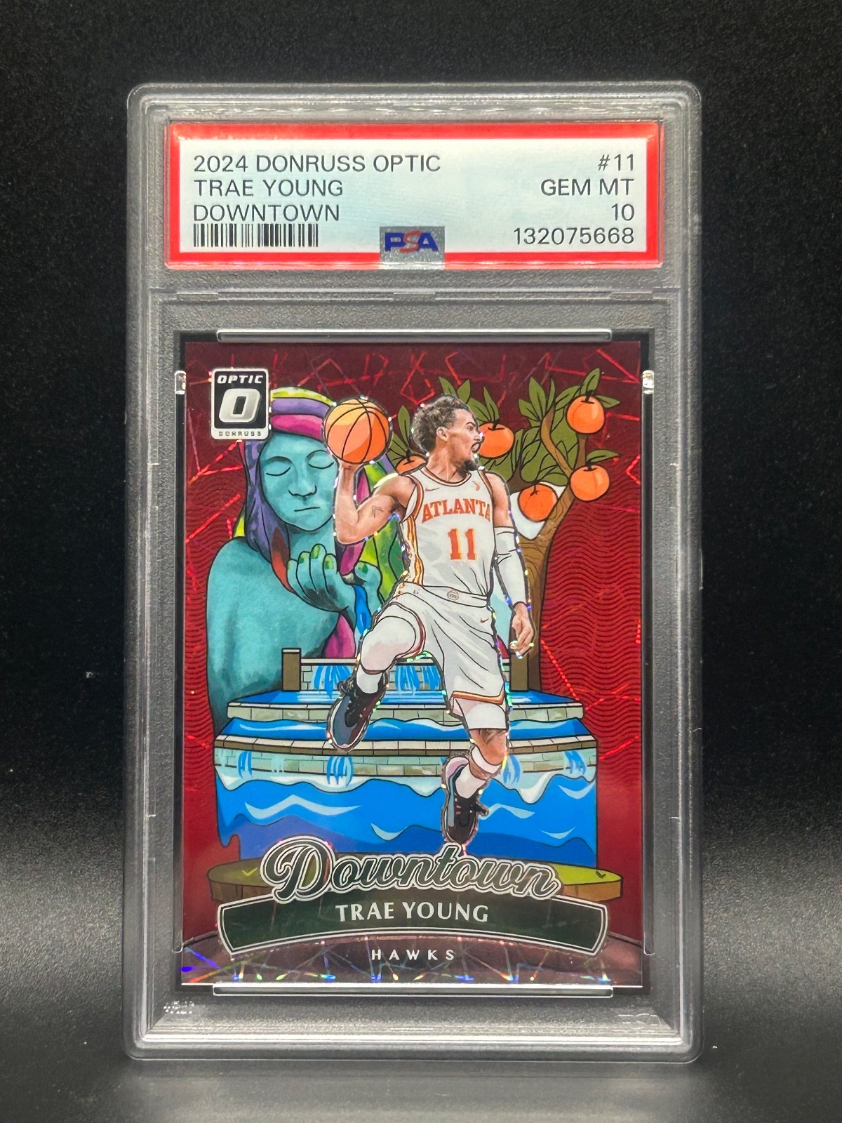 2024 Donruss Optic Trae Young Downtown PSA 10