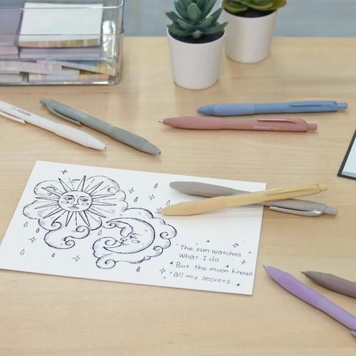 0.5mm Pens with Soft Grip - 8ct Retractable Black Ink Pens for Smooth Writing... - Picture 6 of 7