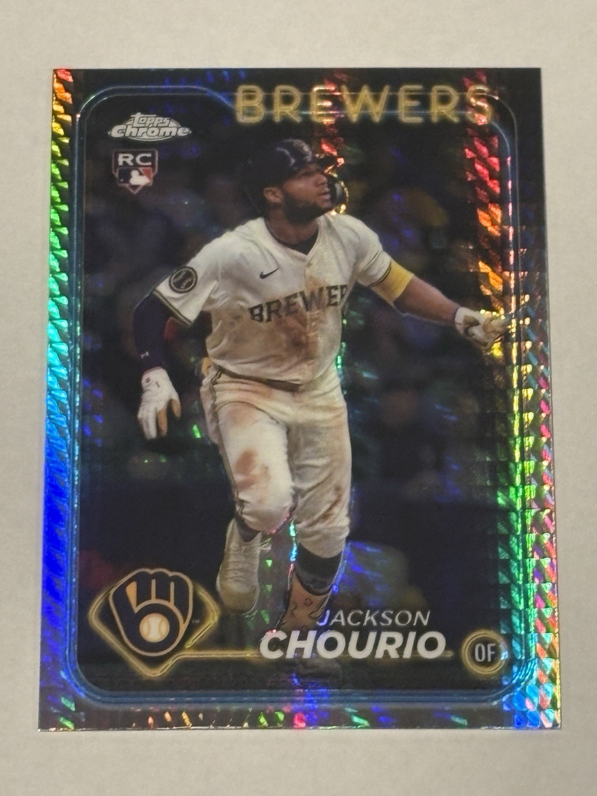 2024 Topps Chrome Update - Jackson Chourio #USC18 Prism Refractor (RC) Brewers