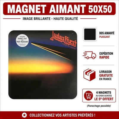 Magnet Judas Priest Point of entry 5x5 cm Aimant Frigo fridge magnet - Photo 1/4