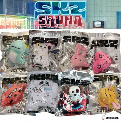 PRE STRAY KIDS JYP JAPAN POPUP SAUNA BAG CHARM SKZ BANG CHAN FELIX LEE KNOW HAN
