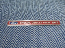 Ford Mustang F-150 Lightning Focus Contour Special Vehicle Team Metal Emblem Red Ford Mustang F-150 Lightning Focus Contour Special Vehicle Team Metal Emblem Red
