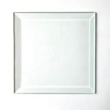 6 Inch Square Glass Beveled Clear 3mm Thick Photo, Craft, Stained, Display Decor