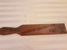 Vintage Board of Education Wooden Spanking Paddle Wall Decor