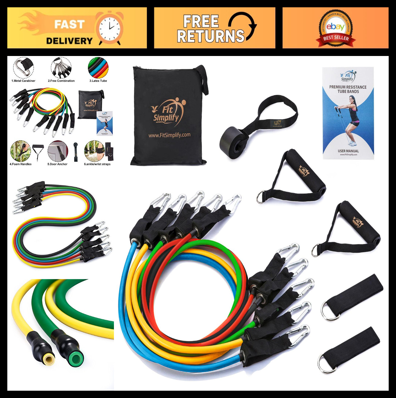 Set With Instruction Booklet - Fitness Workout Ge