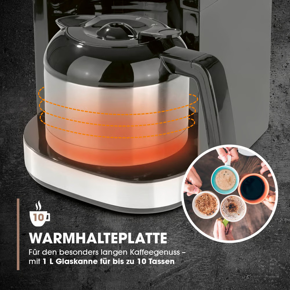 Macchina da caffè barista macinino thermos macchina da caffè 1000 watt acciaio inox foto 5