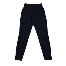 Alphalete Identity Jogger Sweatpants Cargo Utility Pockets Black Size Sm 26 x 27