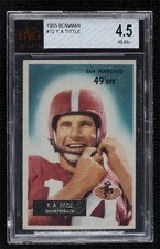 1955 Bowman YA Tittle #72 BVG 4.5 HOF 02kp