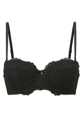 ''Top Qualiät'' Gossard sexy Lace Trägerloser Push-Up BH schwarz