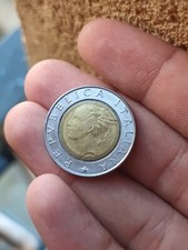 MONETA 500 LIRE 1994 - LUCA PACIOLI - CON ERRORE DI CONIATURA CENTRALE.